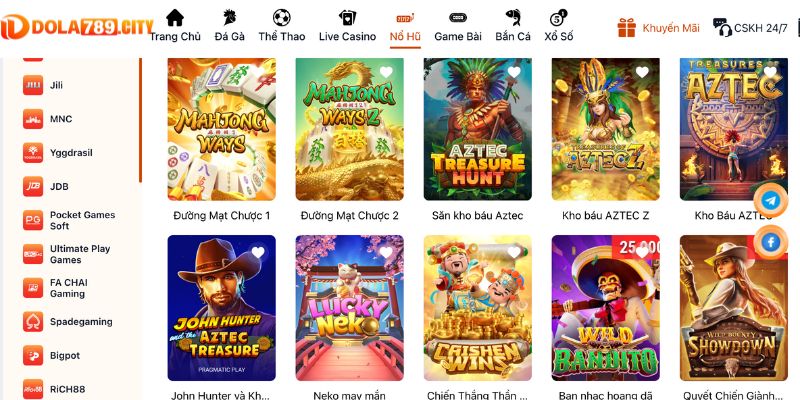Kho nổ hũ khổng lồ với hàng nghìn tựa game