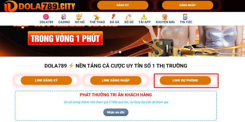 Sử dụng link vào Dola789 dự phòng
